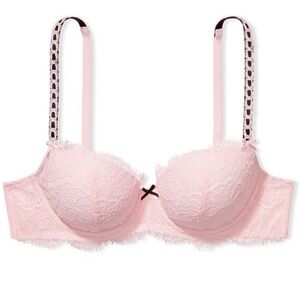 Victorias Secret DREAM ANGELS Lightly Lined Ribbon Slot Demi Bra 34D